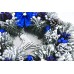 Венок новогодний Синий Бант 50 см
